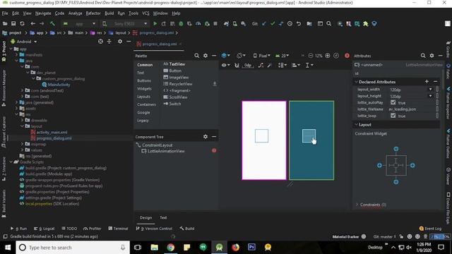 Android Custom Progress Dialog | Animated Progress Dialog with Lottie Animation смотреть онлайн
