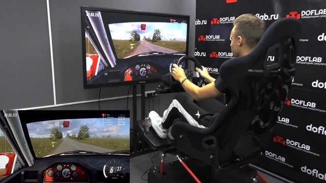 Dirt Rally 2.0 на подвижной платформе 4DOF от DOFLAB смотреть онлайн