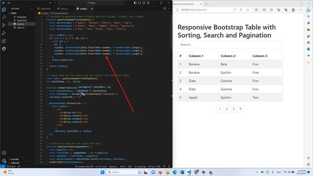 Responsive bootstrap table with pagination, search and sorting with examples смотреть онлайн
