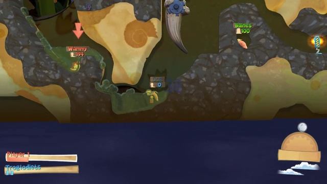 Играем Worms Clan Wars с Громом - 1 смотреть онлайн