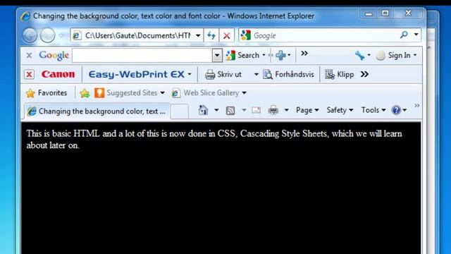 HTML Tutorial 08 Changing the Background Color, Text Color and Font Color смотреть онлайн