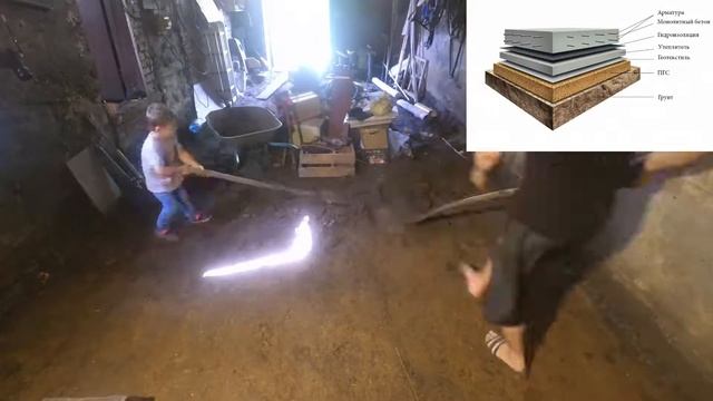 Ремонт мастерской. Чистовое выравнивание грунта