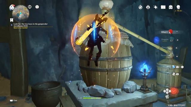 1/2 LOOK FOR TWO KEYS GUNPOWDER Genshin Impact