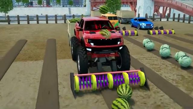 Working machines, collecting vegetables and fruits _ Wheel City Heroes (WCH) смотреть онлайн