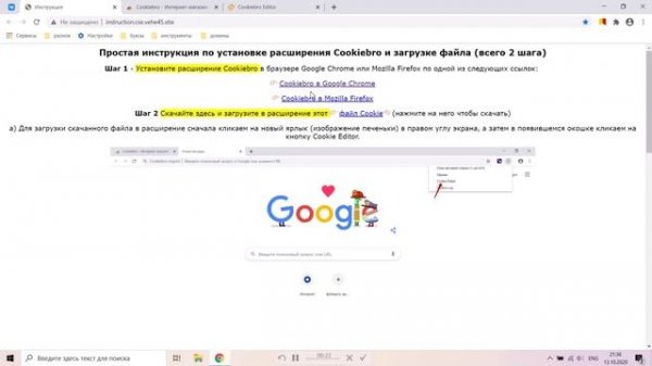 Импорт Cookie в расширение CookieBro