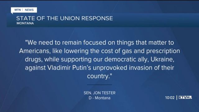 Montana leaders respond to Biden's State of the Union address смотреть онлайн