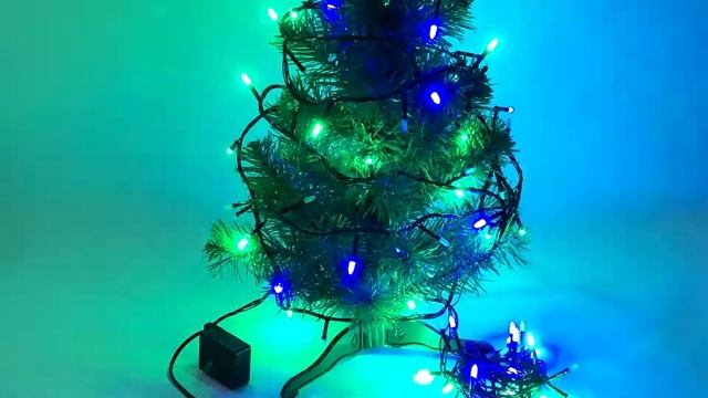 Видео обзор: Гирлянда на елку, гирлянда для дома, мультицвет. 5 режимов. Черный провод. 7м смотреть онлайн