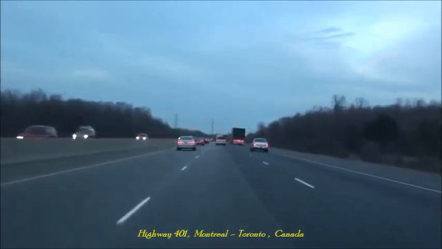 Канада(часть.38)Driving Montreal - Toronto. Canada(highway 401) March 20 , 2017(music)