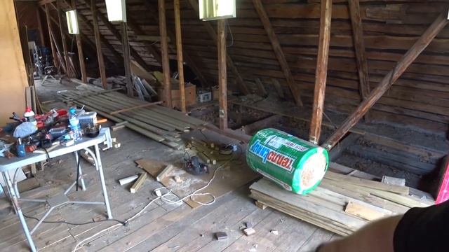 Утепляем фронтон рулонным утеплителем. смотреть онлайн