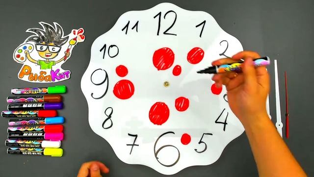 Рисуем на часах - Божьих коровок для детей - Арт часах смотреть онлайн