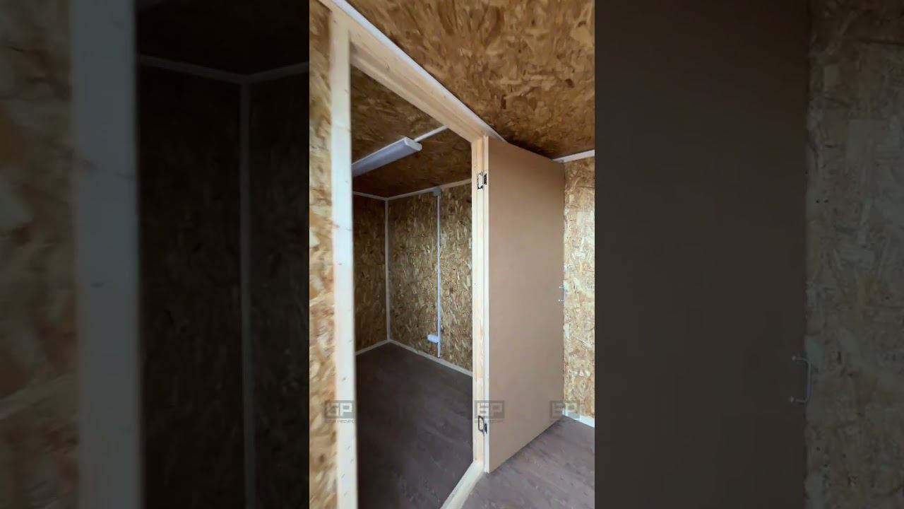 Бытовка БК-4 в OSB с одной перегородкой смотреть онлайн