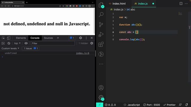 S01 E12 || not defined, undefined and null in Javascript. [Hindi] #javascript #notdefined #undefine смотреть онлайн