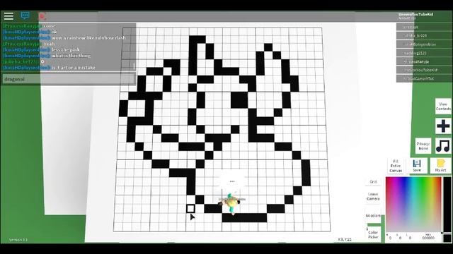 how to draw Dragonair on pixel art creator-ROBLOX смотреть онлайн