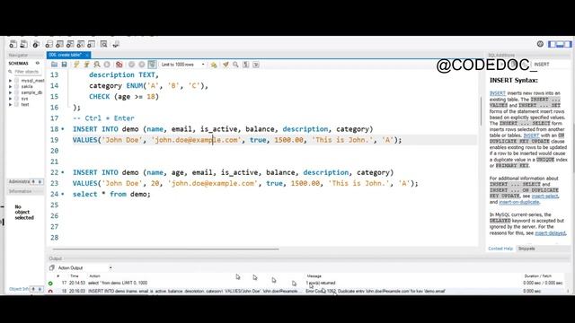 Creating and Managing Tables in MySQL | The CREATE, INSERT, and RENAME Commands | LIKE and AS смотреть онлайн