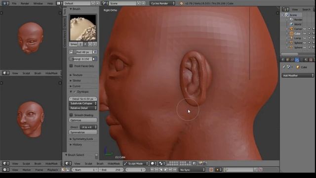 Head Speed Sculpt #1 in Blender 2.79 - Mevnie-Enn смотреть онлайн