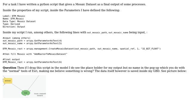 GIS: Output for Python script within ModelBuilder is empty although defined смотреть онлайн