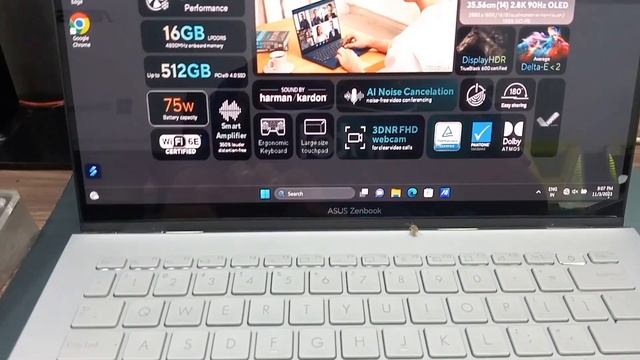 Asus Zenbook 14 Oled 2023⚡️i5 13TH 16GB 4800Mz 14 inch 2.8k 90Hz 1.3KG 75W Thin & Light?full review смотреть онлайн