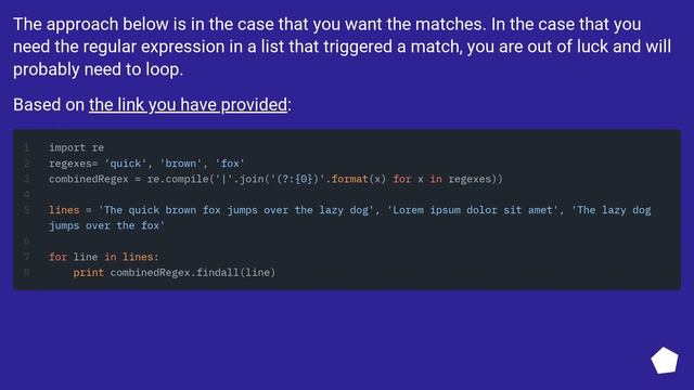 match text against multiple regex in python смотреть онлайн