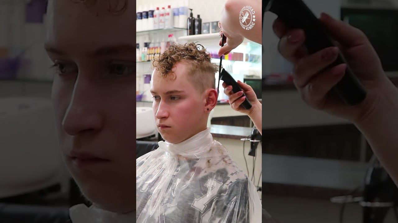 Кудрявая мужская завивка #кудри смотреть онлайн