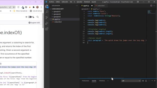 CURSO JS - 06 Cadenas de caracteres Metodos Parte 1 смотреть онлайн