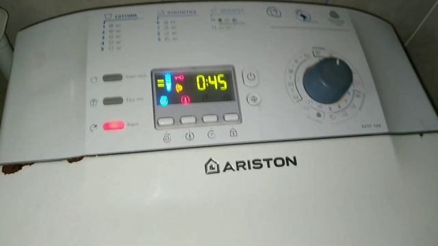 COMEBACK. Ariston AVTF104 Cotton Intensive 60 1000rpm (complete cycle) First wash in 2023. смотреть онлайн