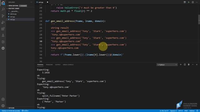 สอน Python: การทำ unit test ด้วย doctest ตอนที่ 2 смотреть онлайн