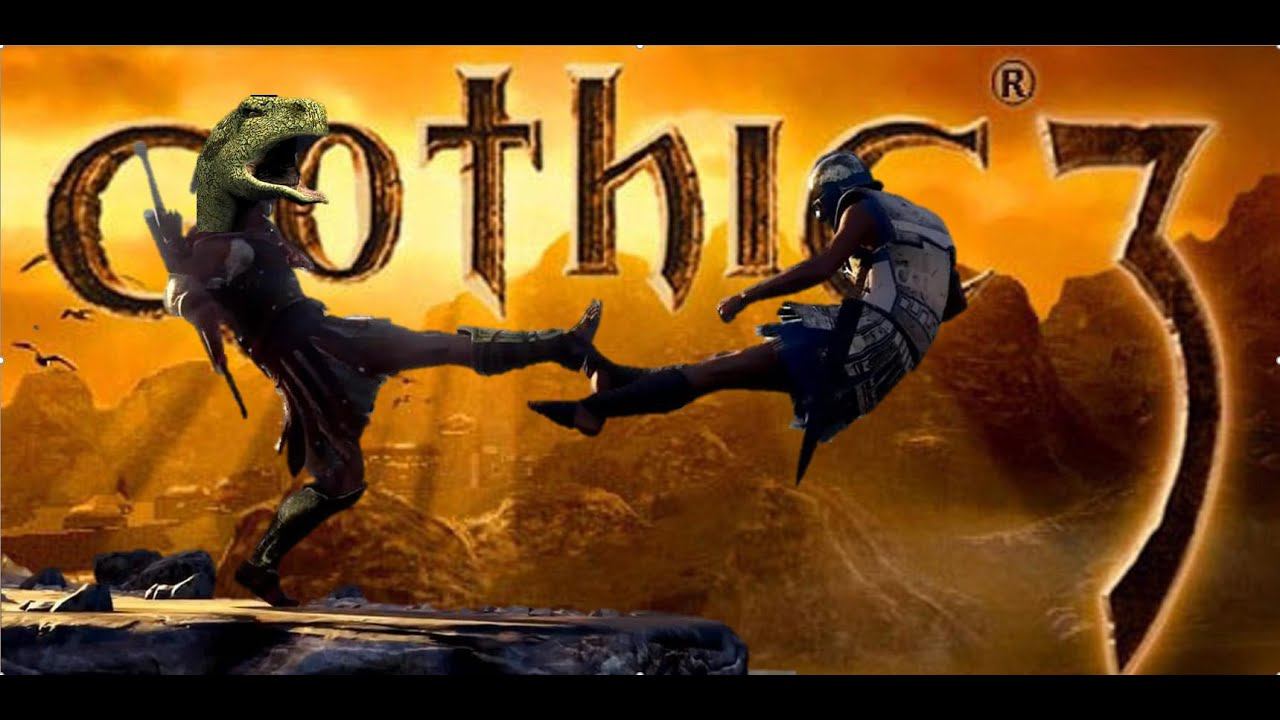 39. Глорхи столкнули охотника со скалы. Меня пустили в крепость Фаринга! Gothic 3. Union+ смотреть онлайн