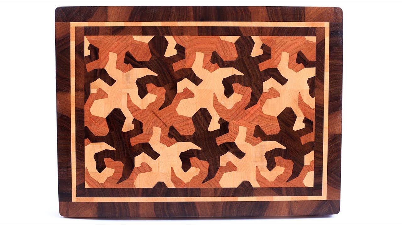 Making M.C.Escher "Lizard" end grain cutting board смотреть онлайн