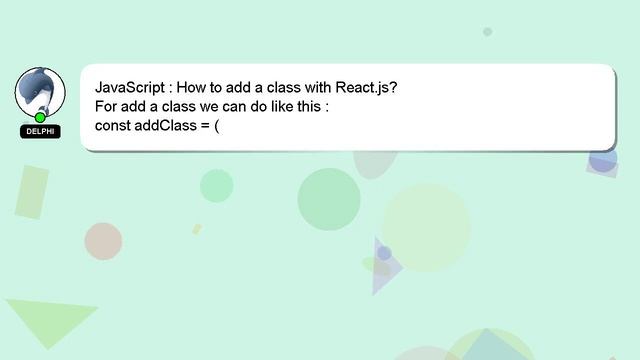 JavaScript : How to add a class with React.js? смотреть онлайн
