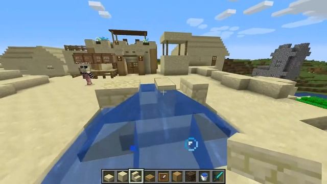Minecraft. How to upgrade a desert well. Town Square transformation. смотреть онлайн