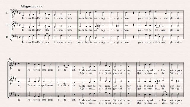 Jesu Redemptor omnium - TTB - Tenor 2 Enf. смотреть онлайн