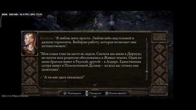 Pillars of Eternity, Egg NS 2.1.6, Poco F3 (snapdragon 870). смотреть онлайн
