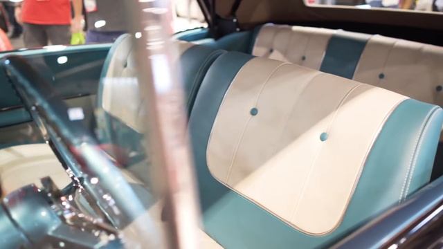 Chip Foose 1957 Chevy Bel Air Convertible at 2018 SEMA Show Reveal in Las Vegas V8TV смотреть онлайн