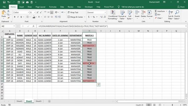 how to match data in excel from 2 worksheets | Compare two excel sheets смотреть онлайн