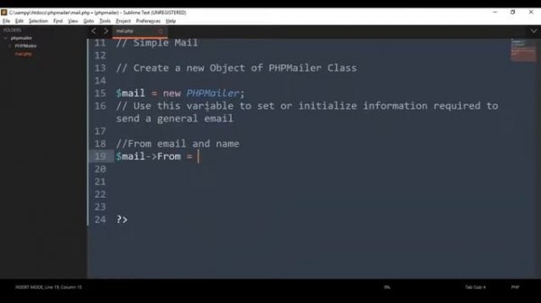 PHP Send Mail using PHPMailer Library | PHP Basics