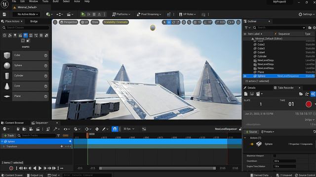 UE 5.1 Turn Physics Into Animation Using Sequencer and Take Recorder смотреть онлайн