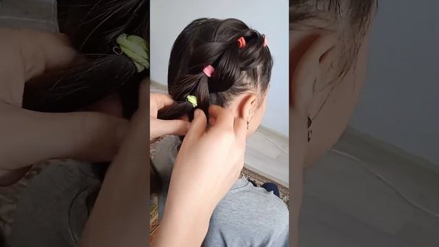 Красивая причёска с резинками/ hairstyle смотреть онлайн