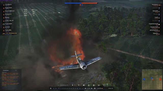War Thunder FW-190 bomb drop, simulator mode. смотреть онлайн