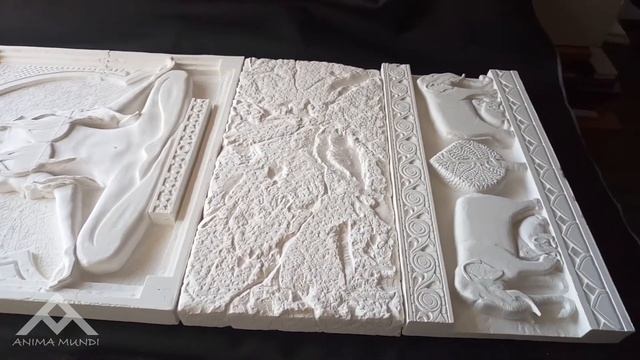барельеф Слоны  Bas Relief Elephants