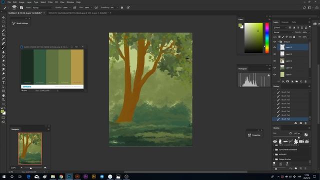 How to draw plants with Adobe Photoshop | custom brushes смотреть онлайн