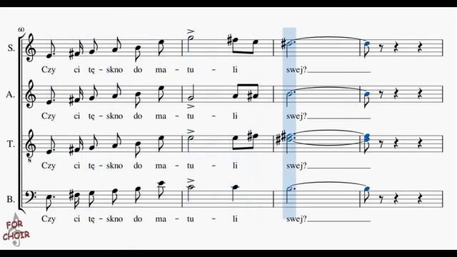 Choir/chór K. M. Prosnak - Wesele sieradzkie - Alt + score смотреть онлайн