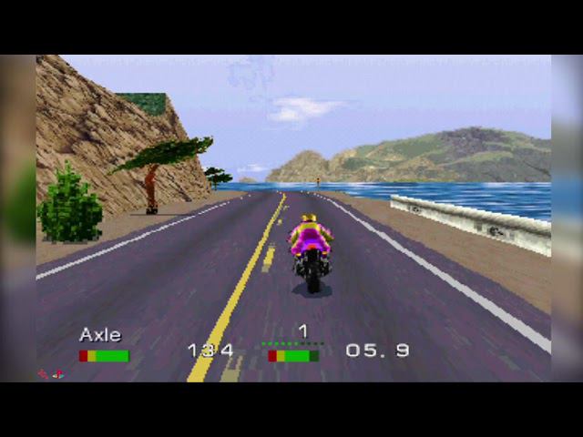 Road Rash (1994) PS 1. Level 3 : Pacific Highway. Super Bike Corsair Raven N 600cc смотреть онлайн