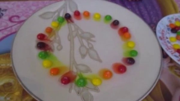 Scittles Science Experiment for Kids - Опыты для детей "Радуга в тарелке"
