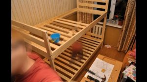 Сборка двухъярусной кровати IKEA MYDAL - Ikea Mydal Bunk Bed Assembly