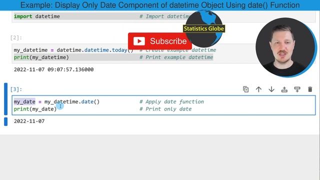 Remove Time from datetime in Python (Example) | Display & Print Only Date | Apply date() Function смотреть онлайн