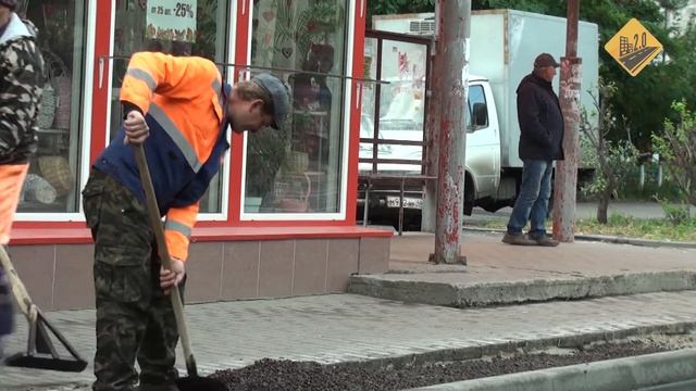 Курск проспект Дружбы установка знаков и обустройство тротуаров смотреть онлайн