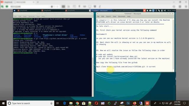 Steps by Steps How can we install wifi driver on linux kernal 5 or higher on HP 240 G6/G7 Laptop смотреть онлайн