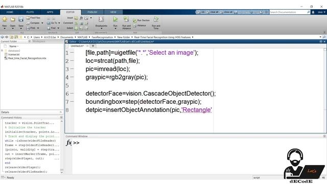 Real time face detection using MATLAB || let's dECodE || смотреть онлайн