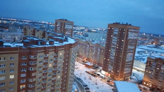 Вечерний, зимний город #тюмень смотреть онлайн