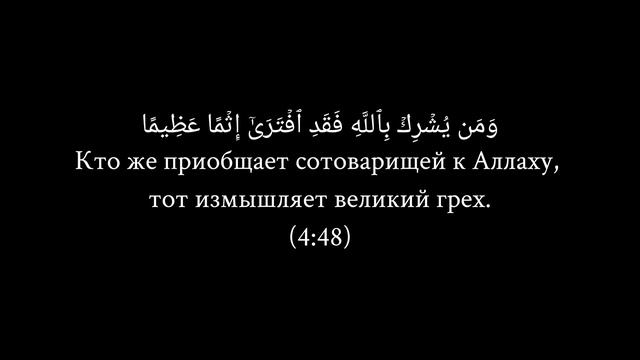 Сура ан-Ниса Аят 48 смотреть онлайн